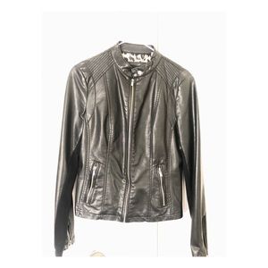 Black rivet leather jacket